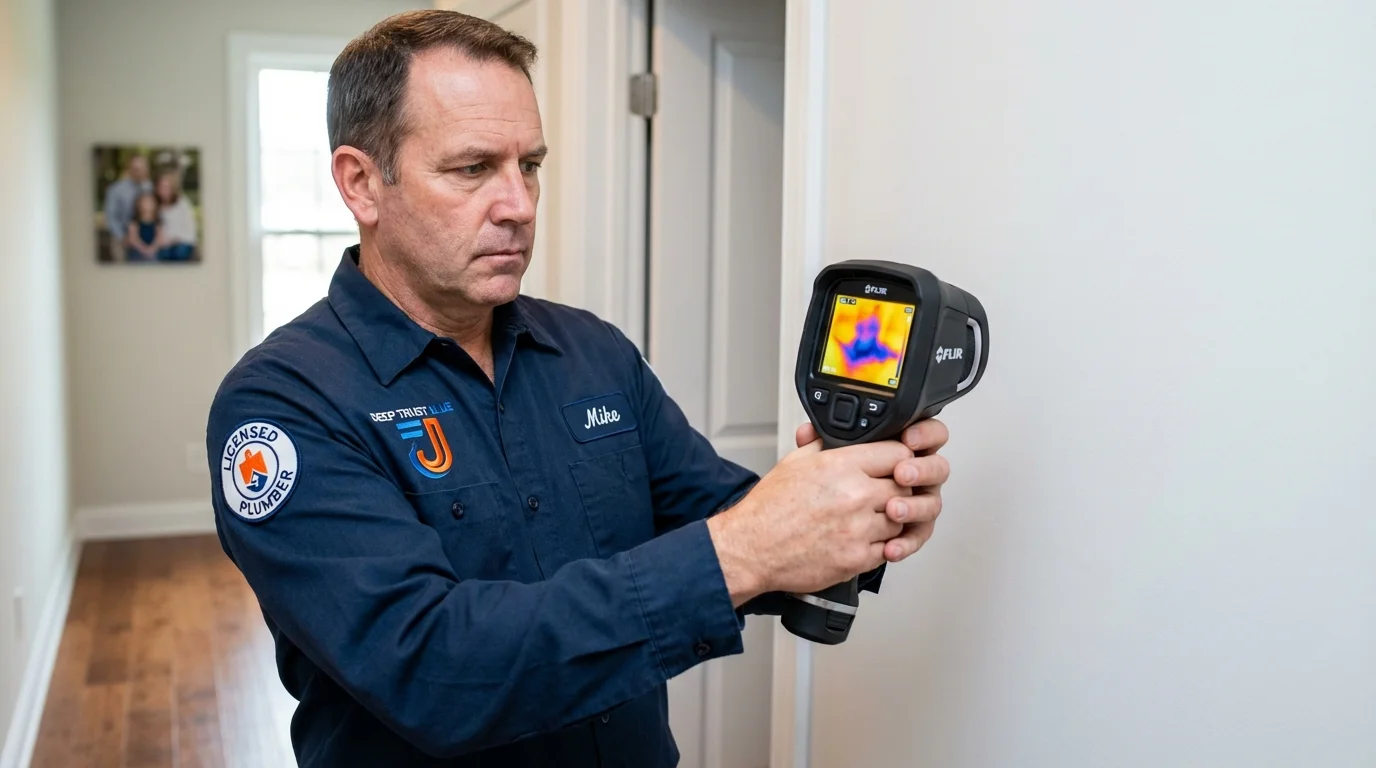 Thermal imaging leak detection by Johns Plumbing LLC in Woodcliff Lake